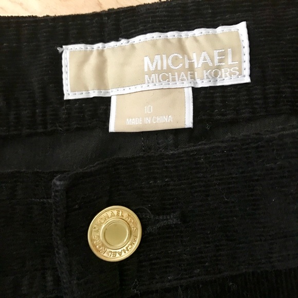 Michael Kors black fine corduroy straight leg jeans in size 10 - Picture 4 of 11